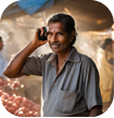 Indian man talking on the mobile phone