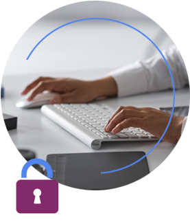 hand on keyboard and mouse